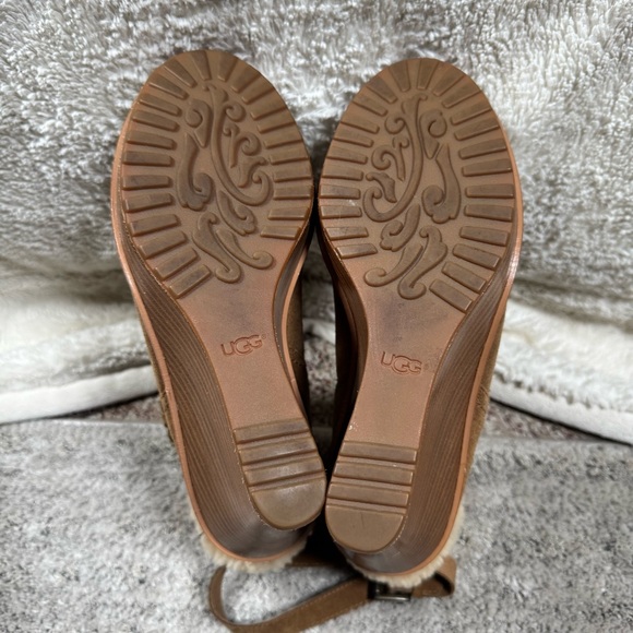 Y2K STYLE UGG ANAIS WOMEN HEELS BOOTS CHESTNUT SUEDE 9.5 /UK 8.0 /EU 40.5 - Picture 6 of 7